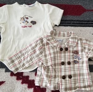 Darling vintage style Cowboy onsie/coat set